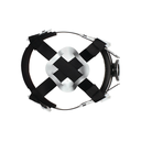 Matte White Graphite Pyramex Ridgeline Full Brim Hard Hat 4-Point Ratchet Suspension