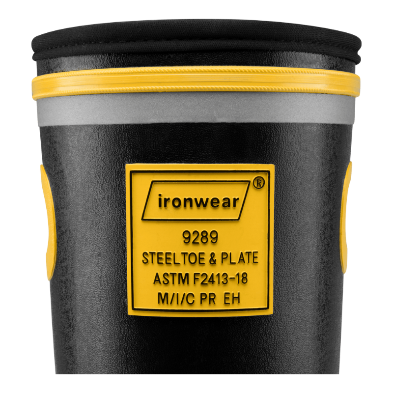 Black/Yellow Rubber Boots