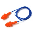 Corded 3-layer Red Silicone Ear Plug