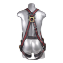 Essential 3-Point Full Body Harness, Dorsal D-Ring, MB Legs with 6′ Internal SAL with snap hooks, S-L (ANSI)