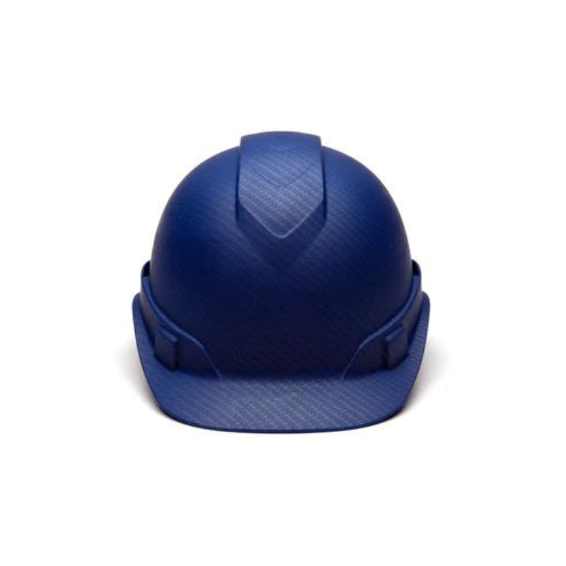 Shiny White Graphite Pyramex Ridgeline Cap Style Hard Hat 4-Point Ratchet Suspension