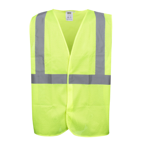Class 2 Hi-Vis Green Mesh Safety Vest (Multi-Pockets)
