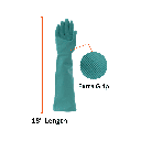 Nitrile Rubber Gloves – 22 Mil Green Unsupported, 18" Length with Pebble Grip