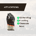 12 Pairs - Oil Demon Black PVC Gloves