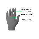 4 Mil Black Nitrile Gloves