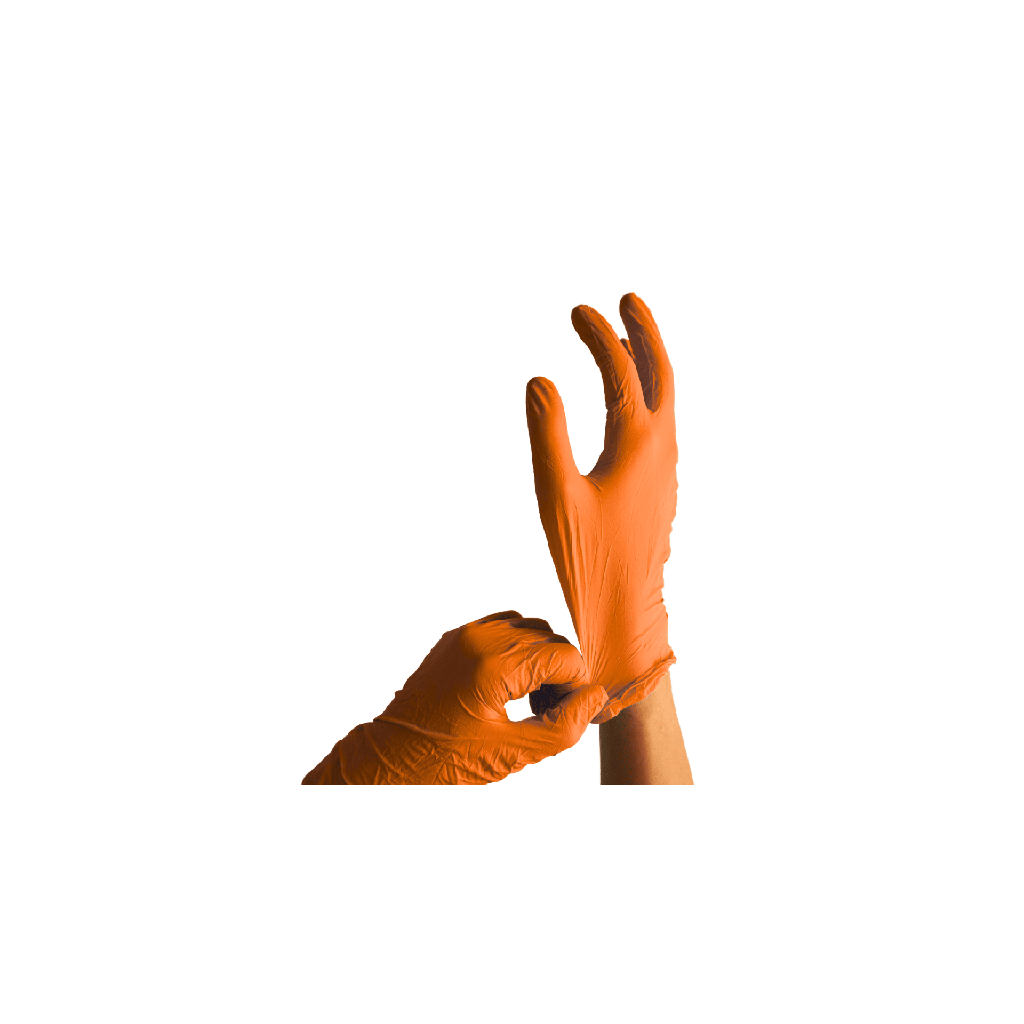 5 Mil Orange Nitrile Disposable