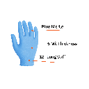 6 Mil Blue Nitrile Disposable, Extended 12" Cuff