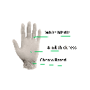 4 Mil White Nitrile Disposable -Chemo Rated