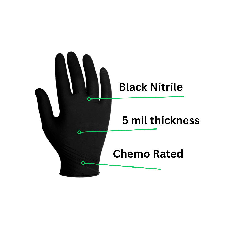 5 Mil Black Nitrile Disposable