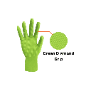 8 Mil Diamond Grip Green Disposable