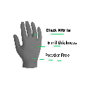 6 Mil Black Nitrile Disposable - Exam Rated