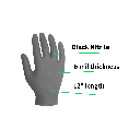 CARE Black 6 mil, 12" Nitrile Exam Powder-Free Gloves