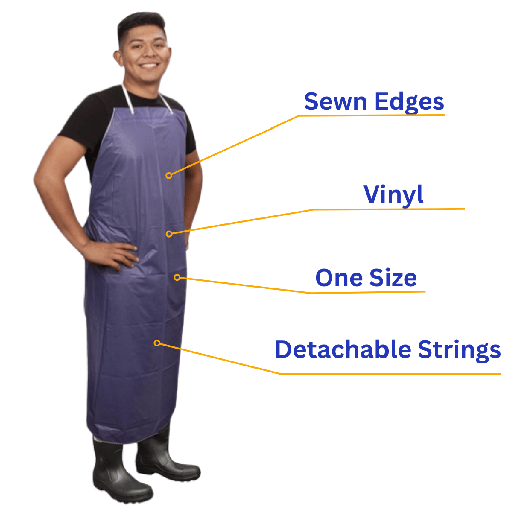 Blue Vinyl Apron