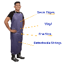 Blue Vinyl Apron
