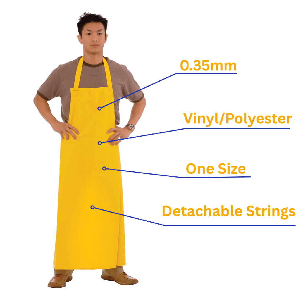 PVC/Polyester Yellow Apron