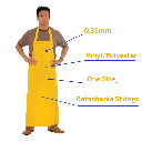 PVC/Polyester Yellow Apron