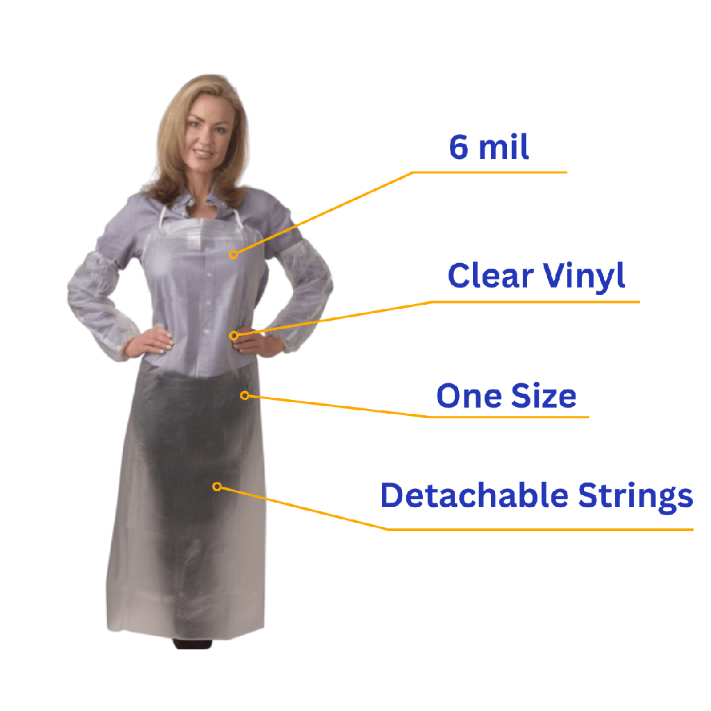 Vinyl Apron, 6 Mil, Clear