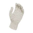 String Knit Gloves – Medium Weight Natural White Cotton/Polyester for Flexible Protection