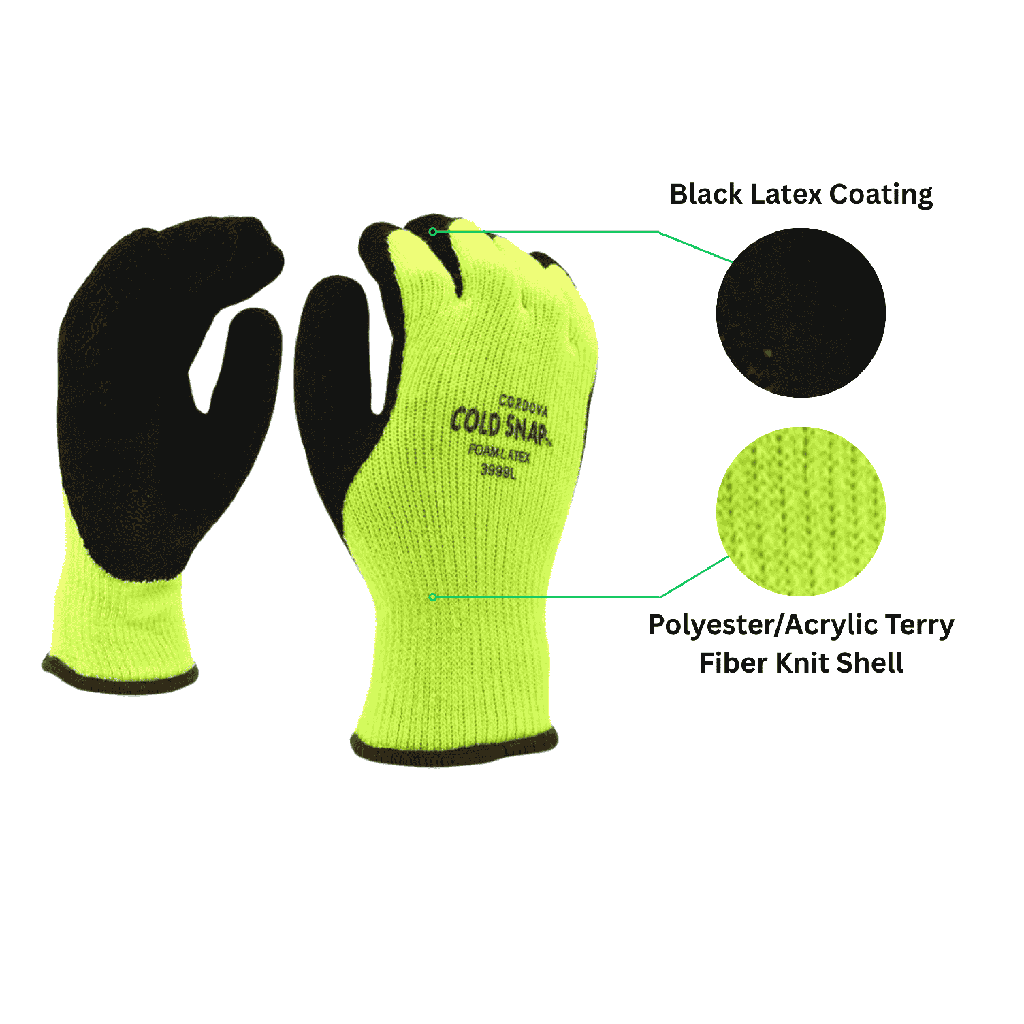 Single Pair - Cold Snap Winter Coated Gloves - Cordova