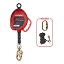 30 ft. Cable SRL with snap hook. Includes installation carabiner and tagline (ANSI)