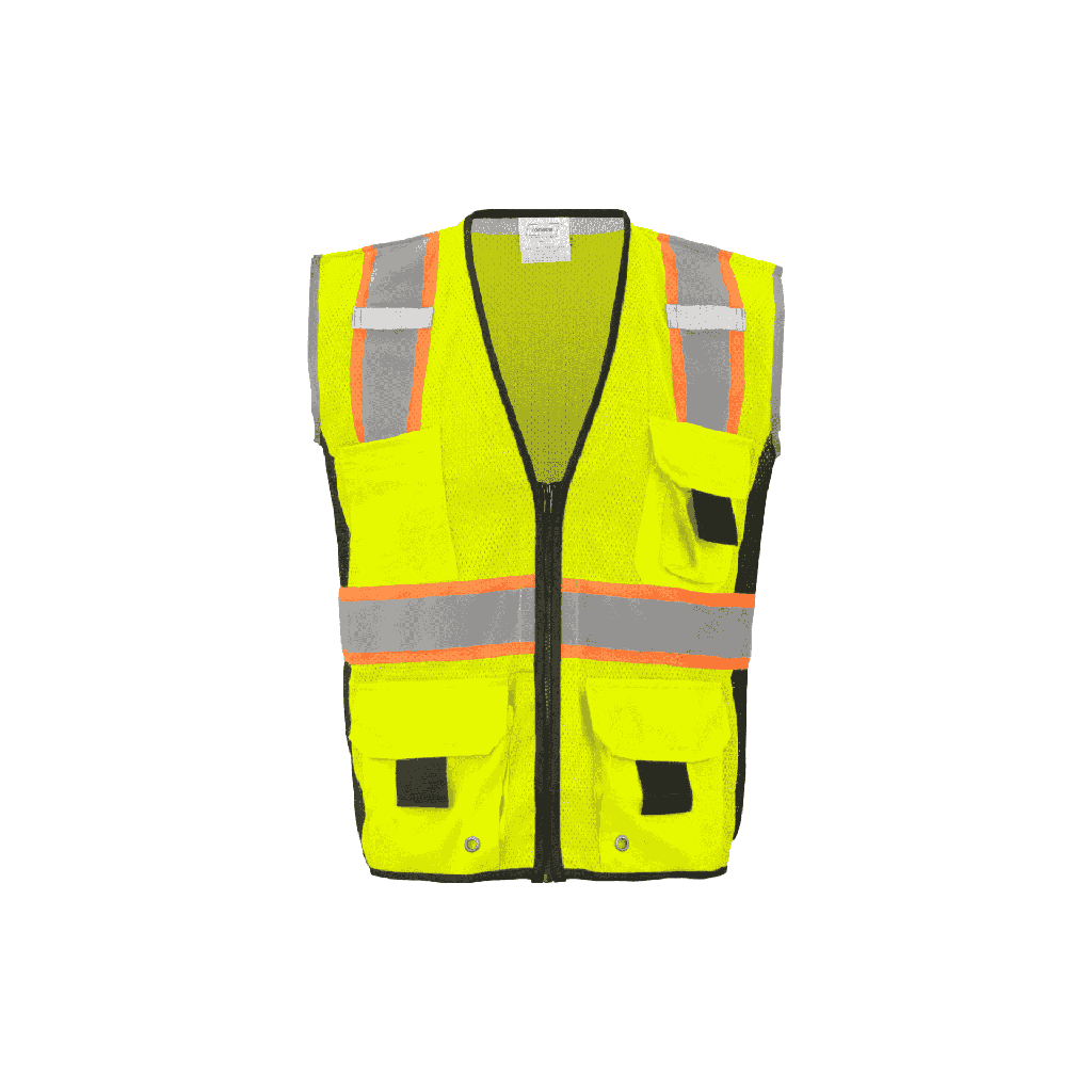 Lime Class 2 Safety Vest (11 Pockets)