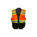 Hi Vis Orange Vest - Black Bottom and Mesh Back