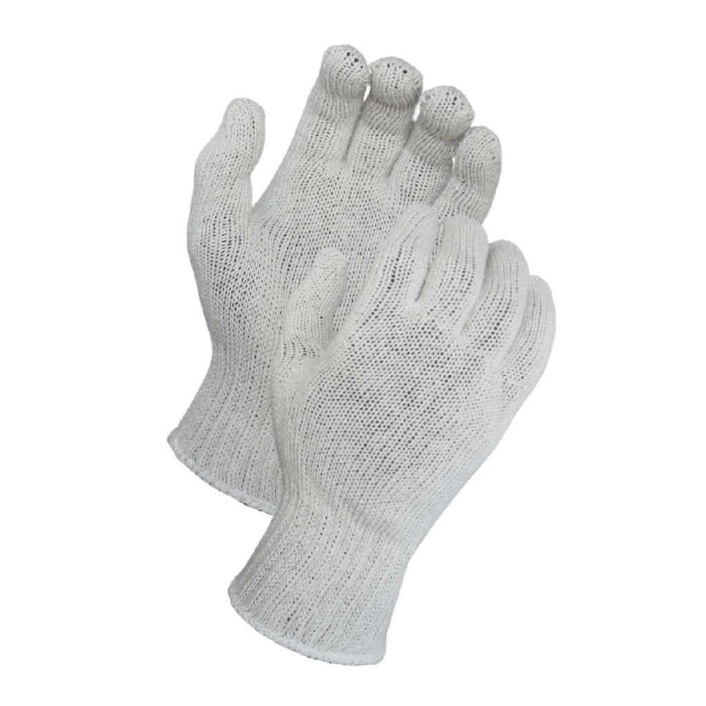 String Knit Gloves – Seamless Cotton/Polyester Blend, Standard Weight