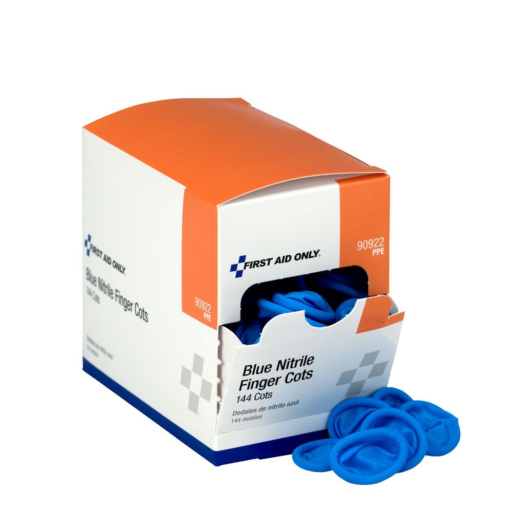 Blue Nitrile Finger Cots 144 Pack, Disposable Rubber Finger Protectors