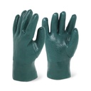 Chemical Resistant PVC Gloves - 10" Sandy Green Finish