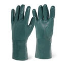 Chemical Resistant PVC Gloves - 12" Sandy Finish Green