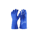 PVC Chemical Resistant Gloves – Blue Triple-Dipped with Sandy Finish and Interlock Lining