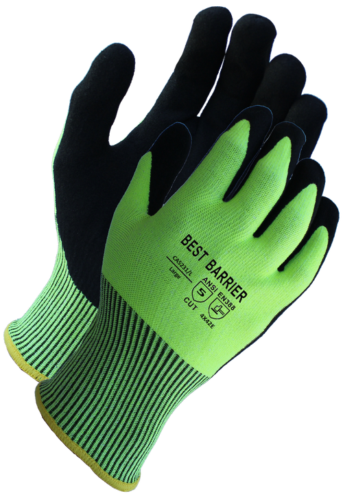 12 Pairs - CA5231 ANSI A5 Hi-Vis Nitrile Coated