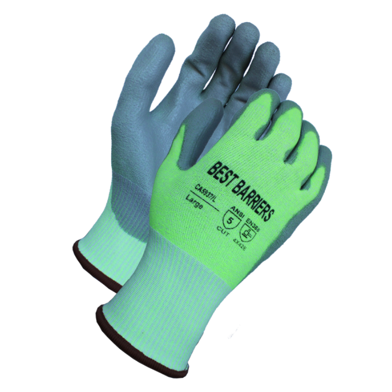 Hi-Vis Cut A5 Poly Glove -12 Pairs