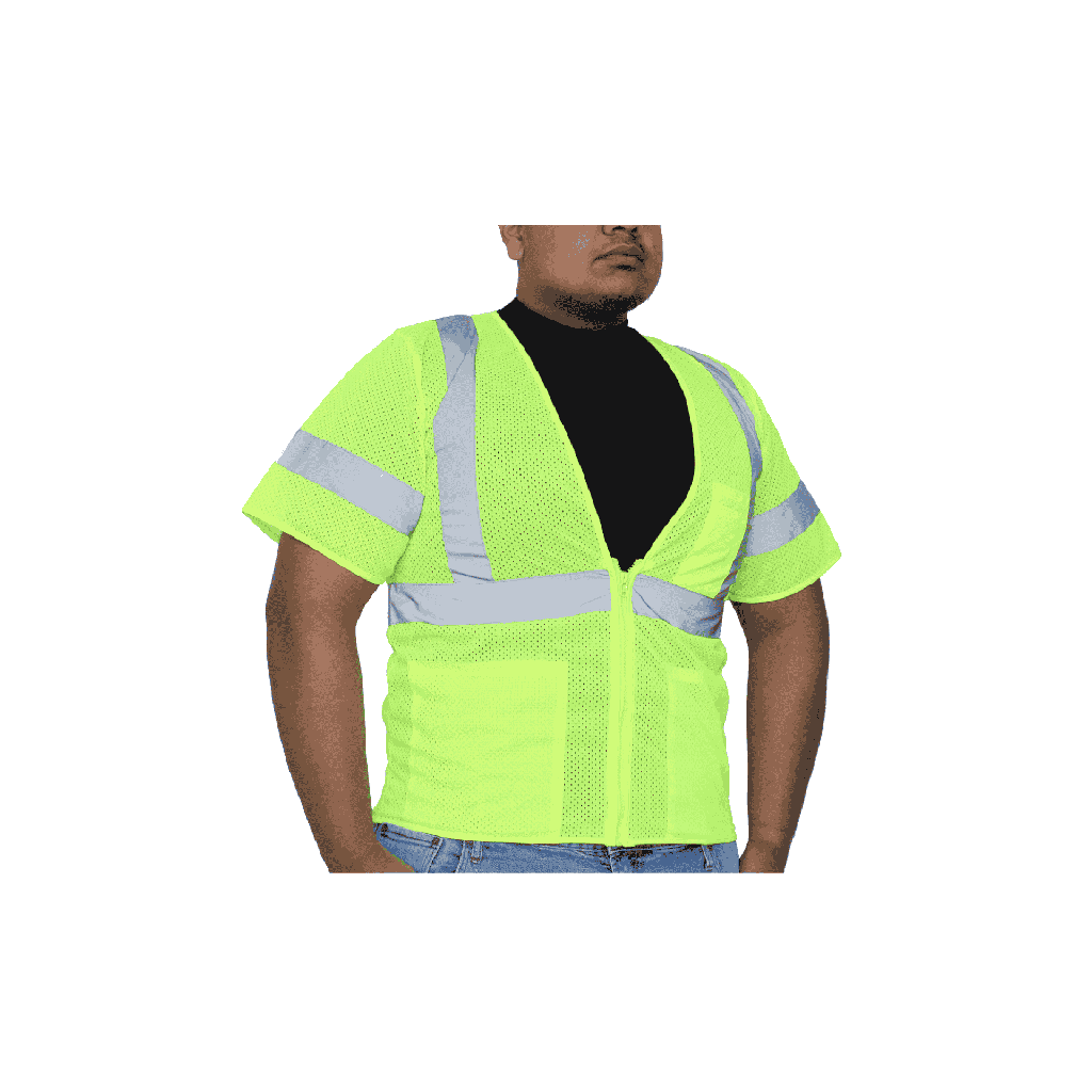 Class 3 - Hi Vis Green Vest With Sleeves (Multi-Pockets)