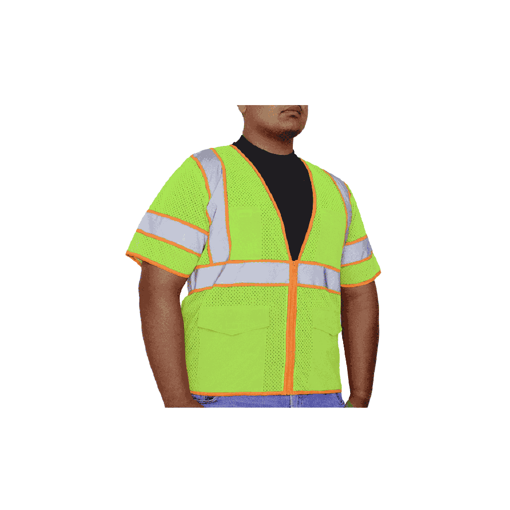 Class 3 Mesh Reflective Vest (Multi-Pockets)