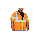 Class 3 Mesh Reflective Vest w/Sleeves (Multi-Pockets)