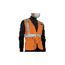 Hi Vis Orange Mesh Class 2 - Safety Vest (Multi-Pockets)
