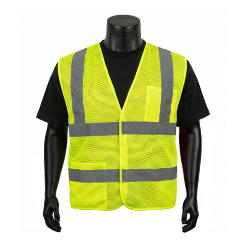 Class 2 Hi-Vis Yellow Breakaway Vest (5 Point Velcro)