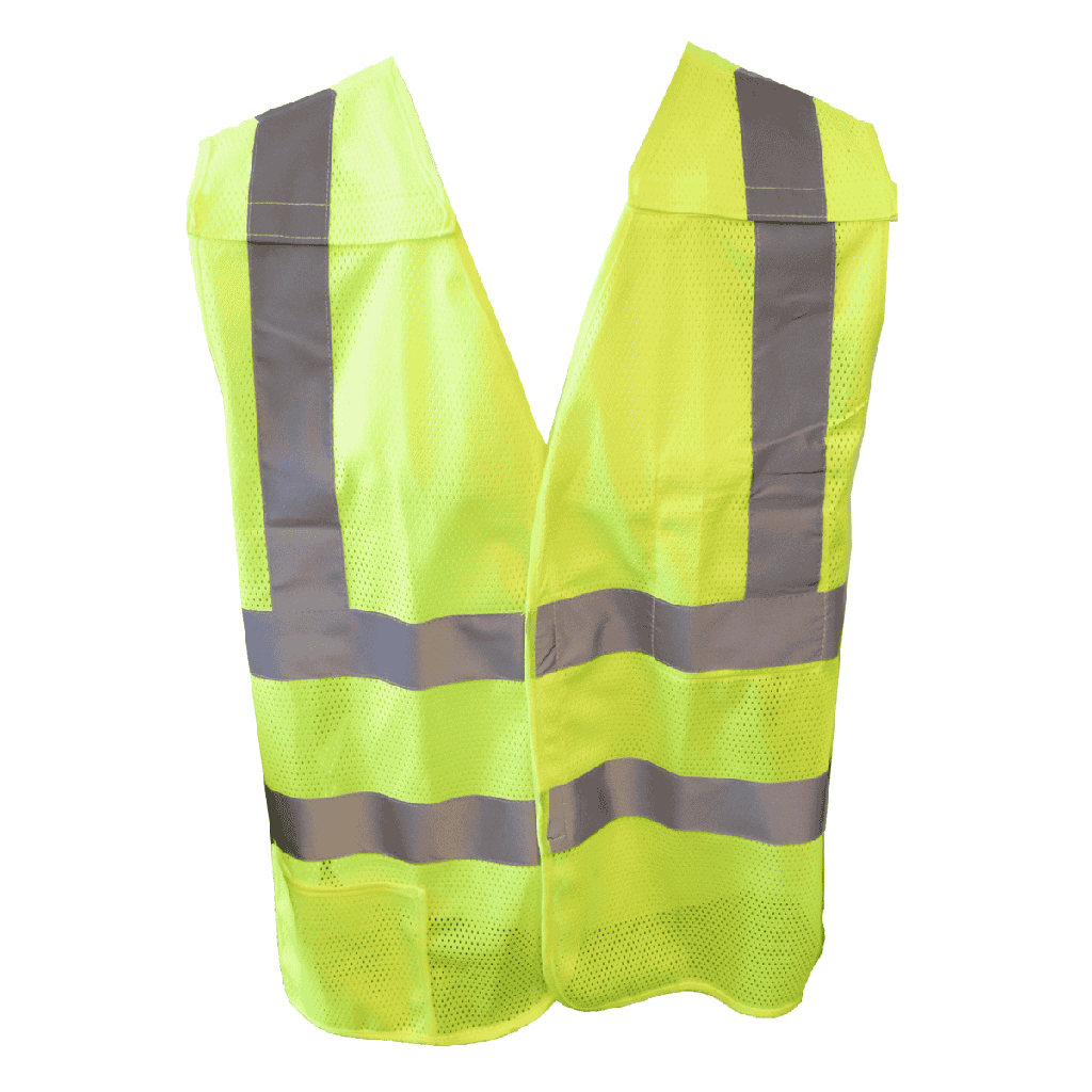 Class 2 Hi-Vis Yellow Breakaway Vest (5 Point Velcro)