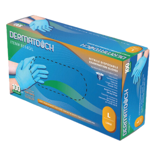 4 Mil Blue Nitrile Disposable Gloves (100 Pcs/Bx)