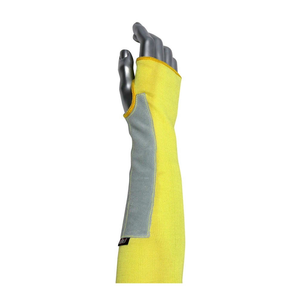 A3 Cut Resistant Thumb Slot Kevlar and Leather Sleeve (14 Inch) (Single Piece)