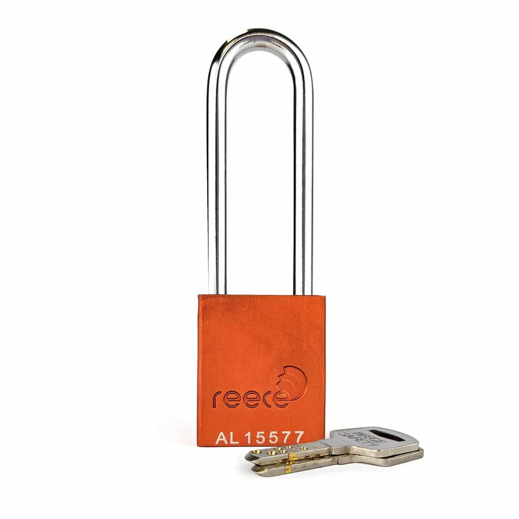 Orange REECE Aluminum Safety Long Padlock KTD