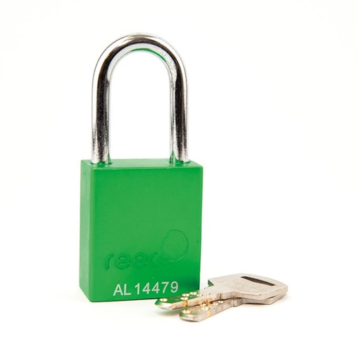 [AL38GRNK] Green REECE Aluminum Safety Padlock KA