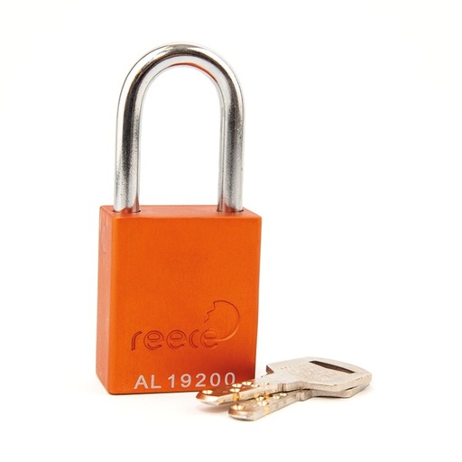[AL38ORJ] Orange REECE Aluminum Safety Padlock KTD