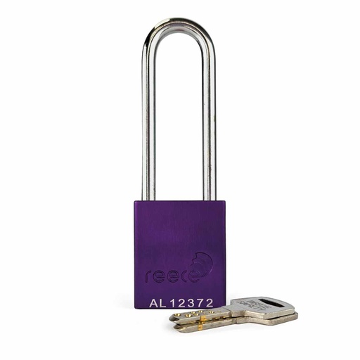 [AL38PRPKLONG] Purple REECE Aluminum Safety Long Padlock KA