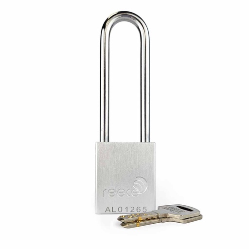 [AL38SVRKLONG-SET] Silver REECE Aluminum Safety Long Padlock KA SET