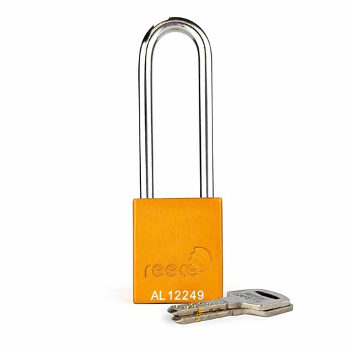 [AL38YLWKLONG-SET] Yellow REECE Aluminum Safety Long Padlock KA SET