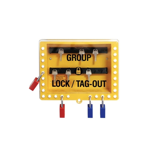 [GLB1] REECE Wall Mounted Group Lockout Box - YELLOW
