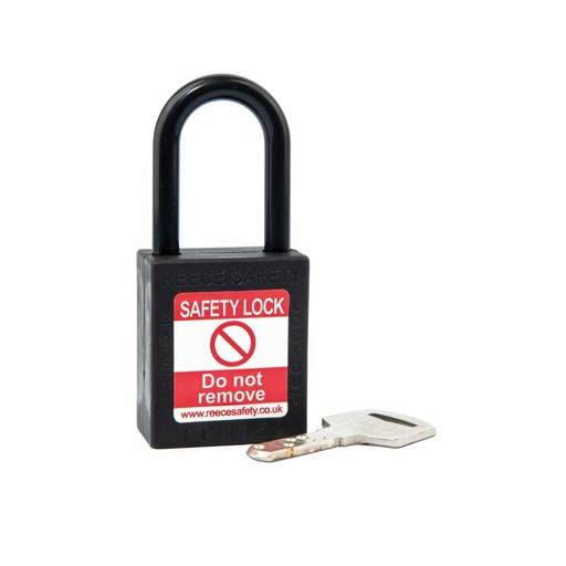 [NC38BLK] Black REECE Non-Conductive Safety Padlock KTD
