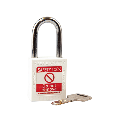 [TT38WHT] White REECE Nylon Safety Padlock KTD